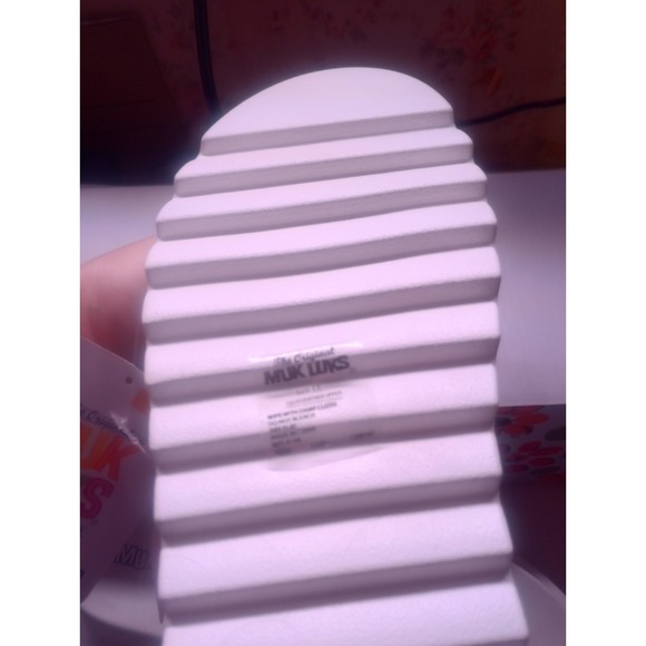 MUK LUKS WOMENS SANDALS US 11 WHITE SUN CATCHER FAUX LEATHER SINGLE‎ STRAP NIB - Picture 8 of 8